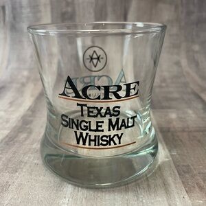 Acre Distilling Co Fort Worth, TX Rocks Whisky Bourbon Glass with Heavy Base